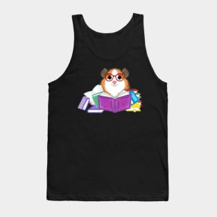 Guinea pig, book nerd love reading glasses Tank Top